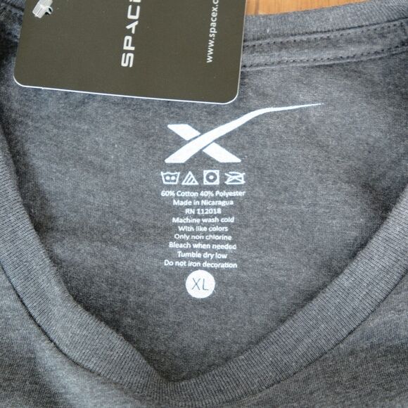 SpaceX Limited Edition T-Shirt Women Sz XL Grey Hispasat‎ Collectible - Picture 4 of 8